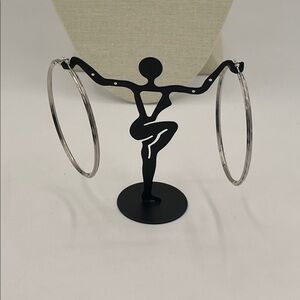 3.22.26-14 Silvertone Hoop Earrings - Classic Large Silvertone Hoops